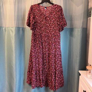 Old Navy floral maxi dress MED - excellent condition!
